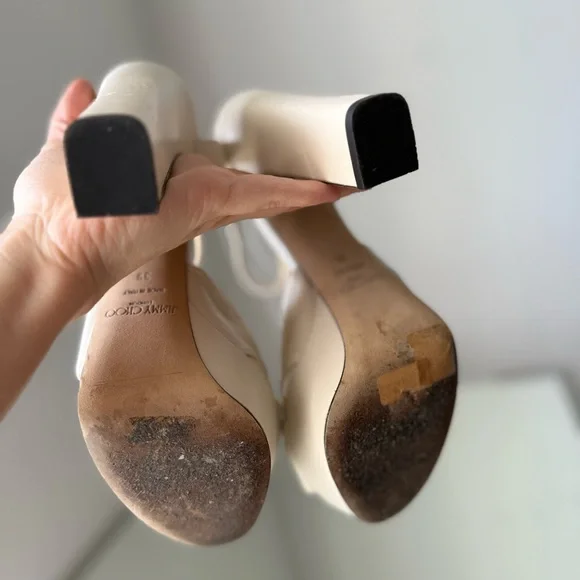 Jimmy Choo Heloise 120MM Leather Platform Sandals $995 39 - Picture 14 of 16